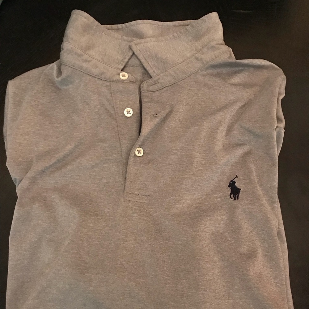 Ralph Lauren Gray Performance Polo Shirt